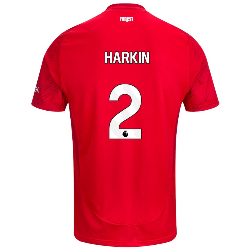 Niño Fútbol Camiseta Lyndsey Harkin #2 Rojo Blanco 1ª Equipación 2024/25 México