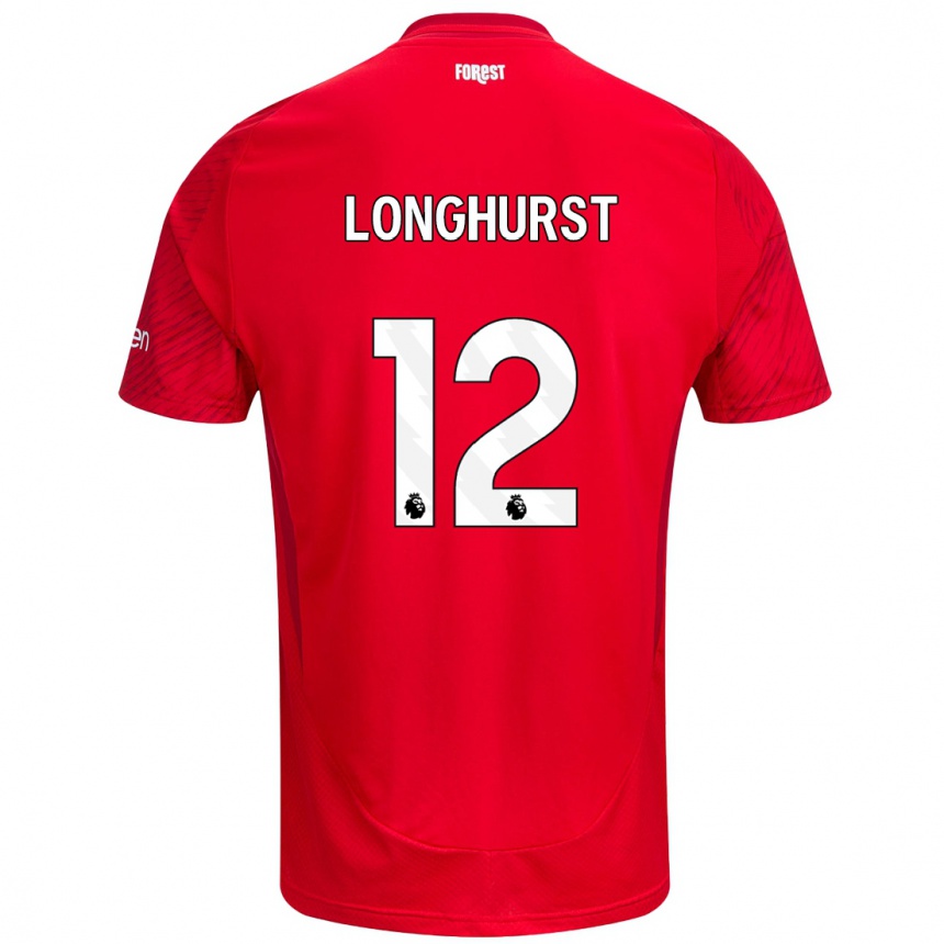 Niño Fútbol Camiseta Kate Longhurst #12 Rojo Blanco 1ª Equipación 2024/25 México