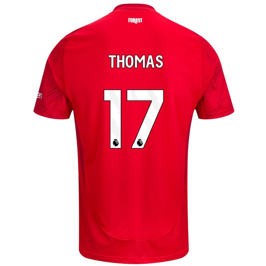 Niño Fútbol Camiseta Freya Thomas #17 Rojo Blanco 1ª Equipación 2024/25 México