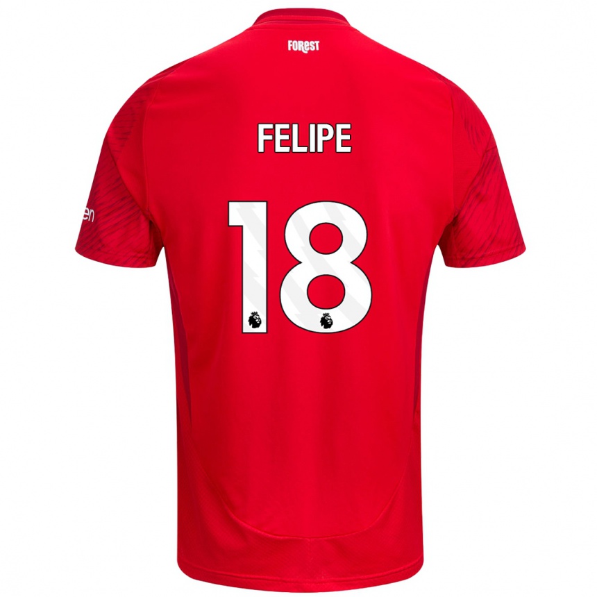 Niño Fútbol Camiseta Felipe #18 Rojo Blanco 1ª Equipación 2024/25 México