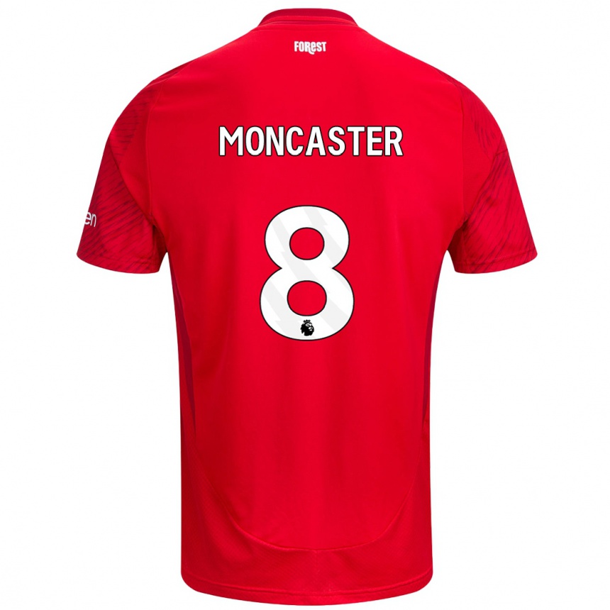 Niño Fútbol Camiseta Mai Moncaster #8 Rojo Blanco 1ª Equipación 2024/25 México