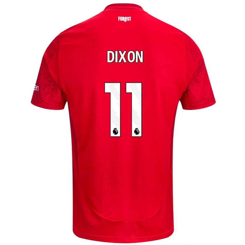 Niño Fútbol Camiseta Chloe Dixon #11 Rojo Blanco 1ª Equipación 2024/25 México