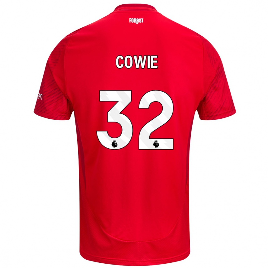 Niño Fútbol Camiseta Abi Cowie #32 Rojo Blanco 1ª Equipación 2024/25 México