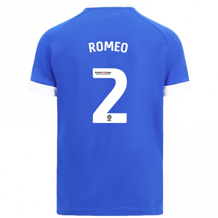 Niño Fútbol Camiseta Mahlon Romeo #2 Azul Cielo 1ª Equipación 2024/25 México