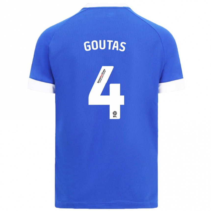 Niño Fútbol Camiseta Dimitrios Goutas #4 Azul Cielo 1ª Equipación 2024/25 México