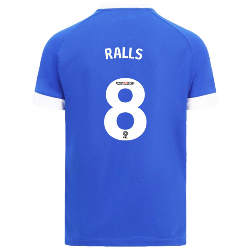 Niño Fútbol Camiseta Joe Ralls #8 Azul Cielo 1ª Equipación 2024/25 México