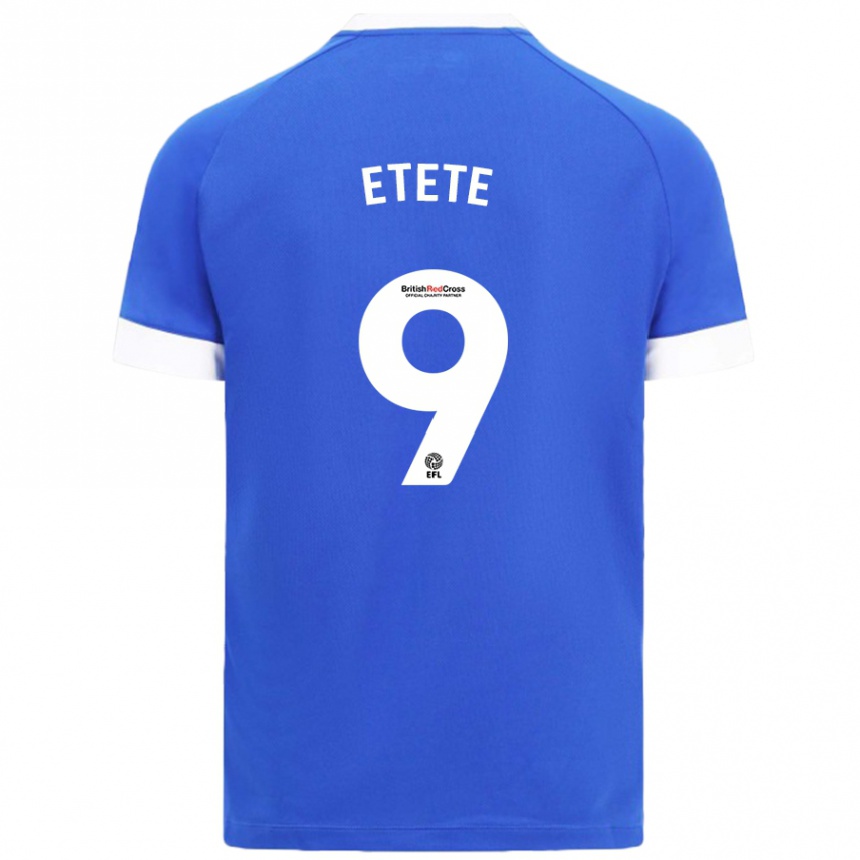 Niño Fútbol Camiseta Kion Etete #9 Azul Cielo 1ª Equipación 2024/25 México