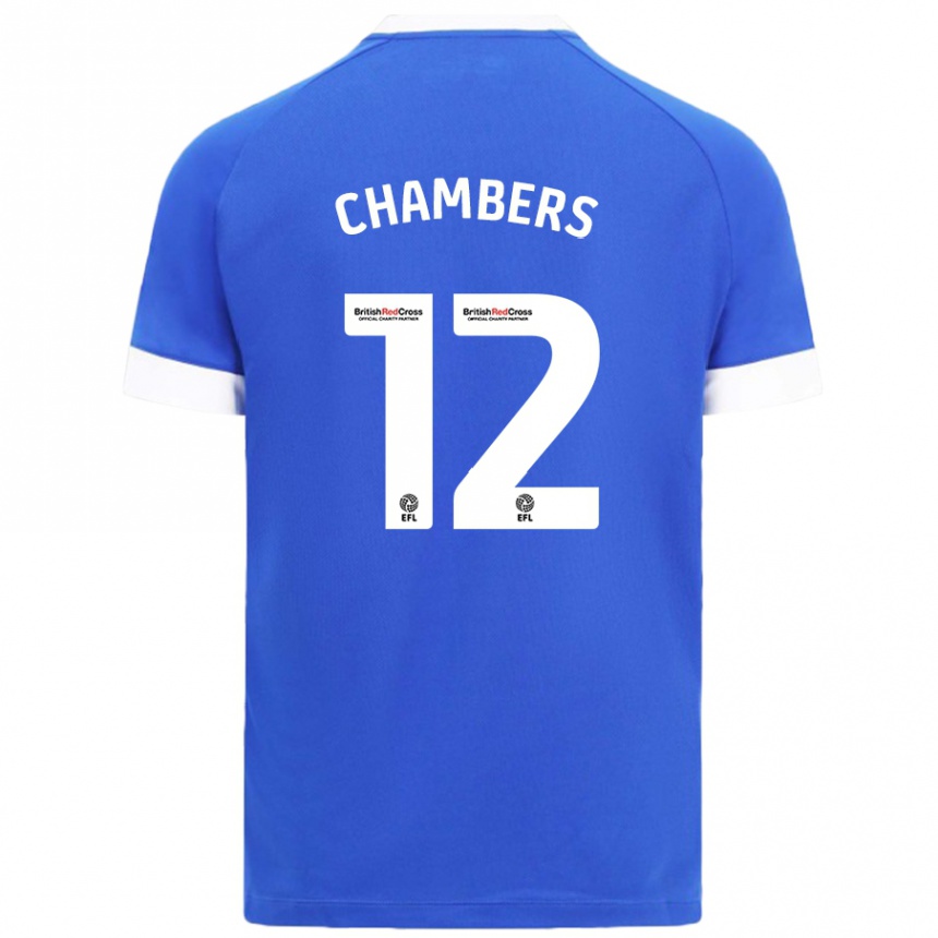 Niño Fútbol Camiseta Calum Chambers #12 Azul Cielo 1ª Equipación 2024/25 México