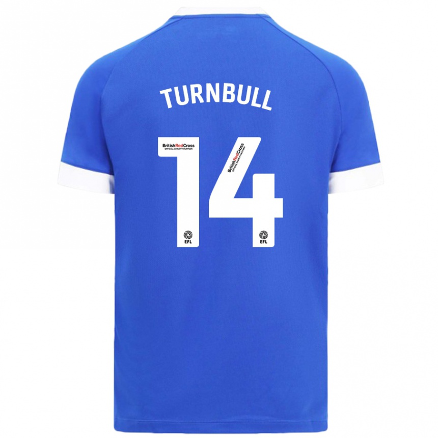 Niño Fútbol Camiseta David Turnbull #14 Azul Cielo 1ª Equipación 2024/25 México