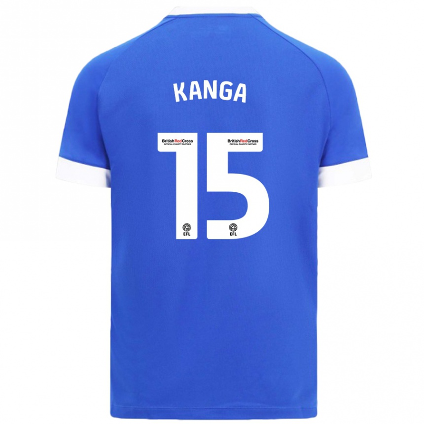 Niño Fútbol Camiseta Wilfried Kanga #15 Azul Cielo 1ª Equipación 2024/25 México