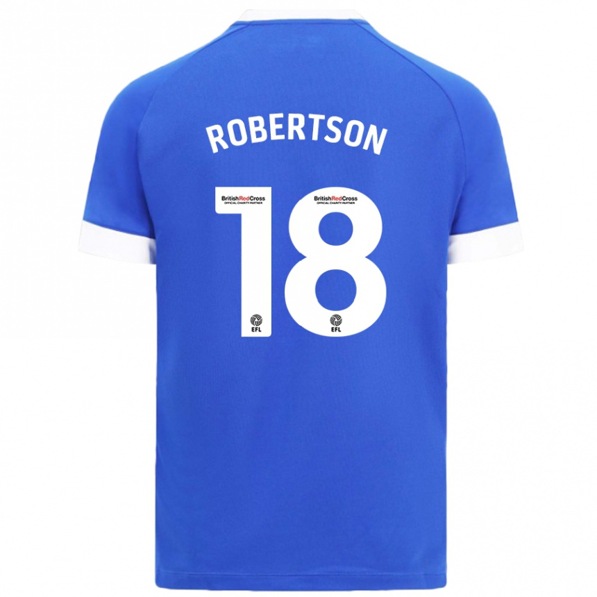 Niño Fútbol Camiseta Alex Robertson #18 Azul Cielo 1ª Equipación 2024/25 México