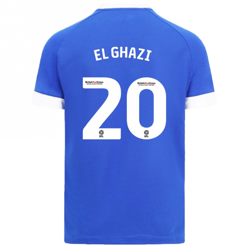 Niño Fútbol Camiseta Anwar El Ghazi #20 Azul Cielo 1ª Equipación 2024/25 México