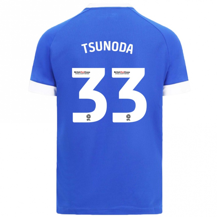 Niño Fútbol Camiseta Ryotaro Tsunoda #33 Azul Cielo 1ª Equipación 2024/25 México