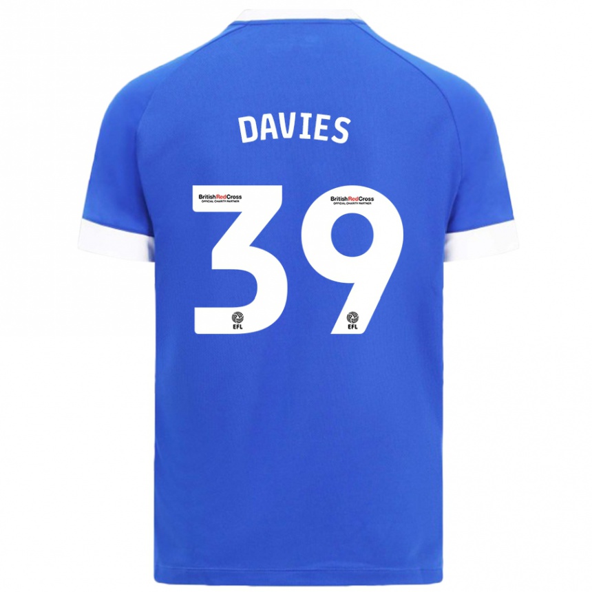 Niño Fútbol Camiseta Isaak Davies #39 Azul Cielo 1ª Equipación 2024/25 México