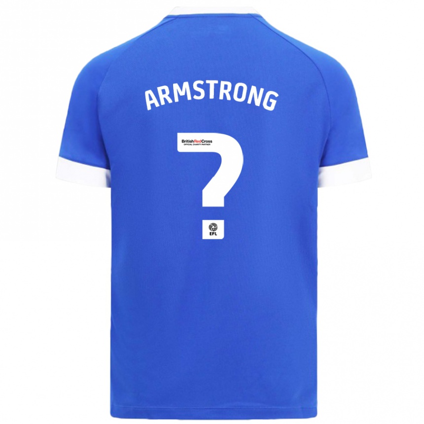 Niño Fútbol Camiseta Luke Armstrong #0 Azul Cielo 1ª Equipación 2024/25 México