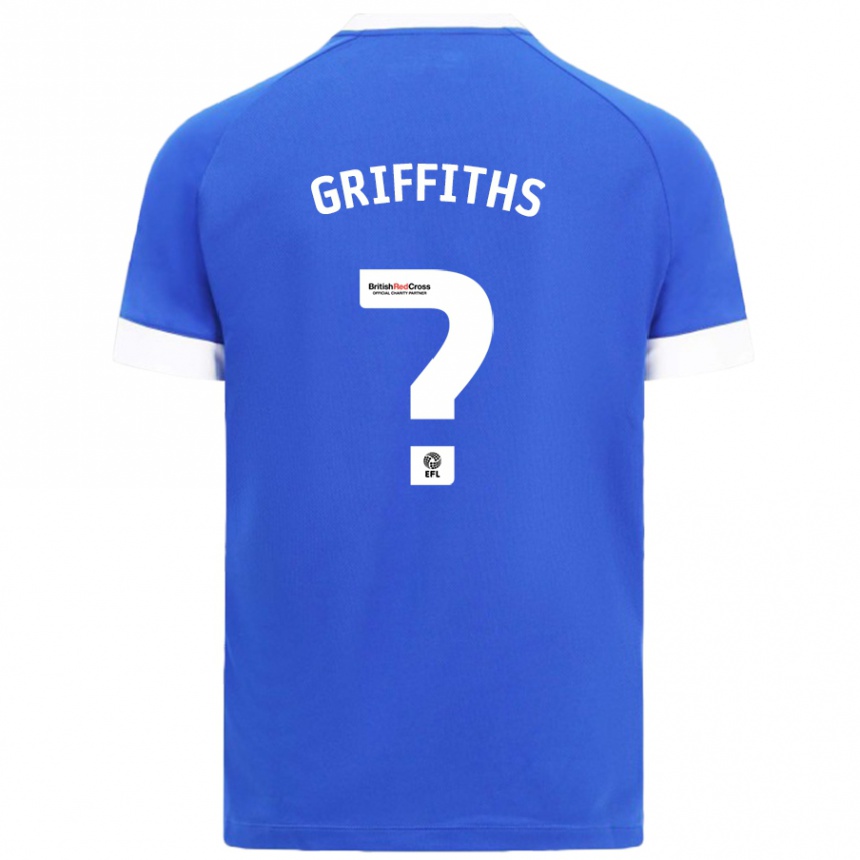 Niño Fútbol Camiseta Ewan Griffiths #0 Azul Cielo 1ª Equipación 2024/25 México