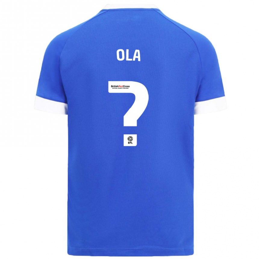 Niño Fútbol Camiseta Daniel Ola #0 Azul Cielo 1ª Equipación 2024/25 México