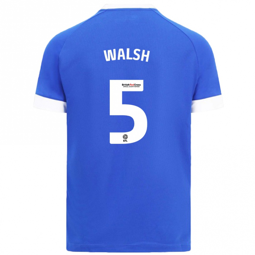 Niño Fútbol Camiseta Siobhan Walsh #5 Azul Cielo 1ª Equipación 2024/25 México