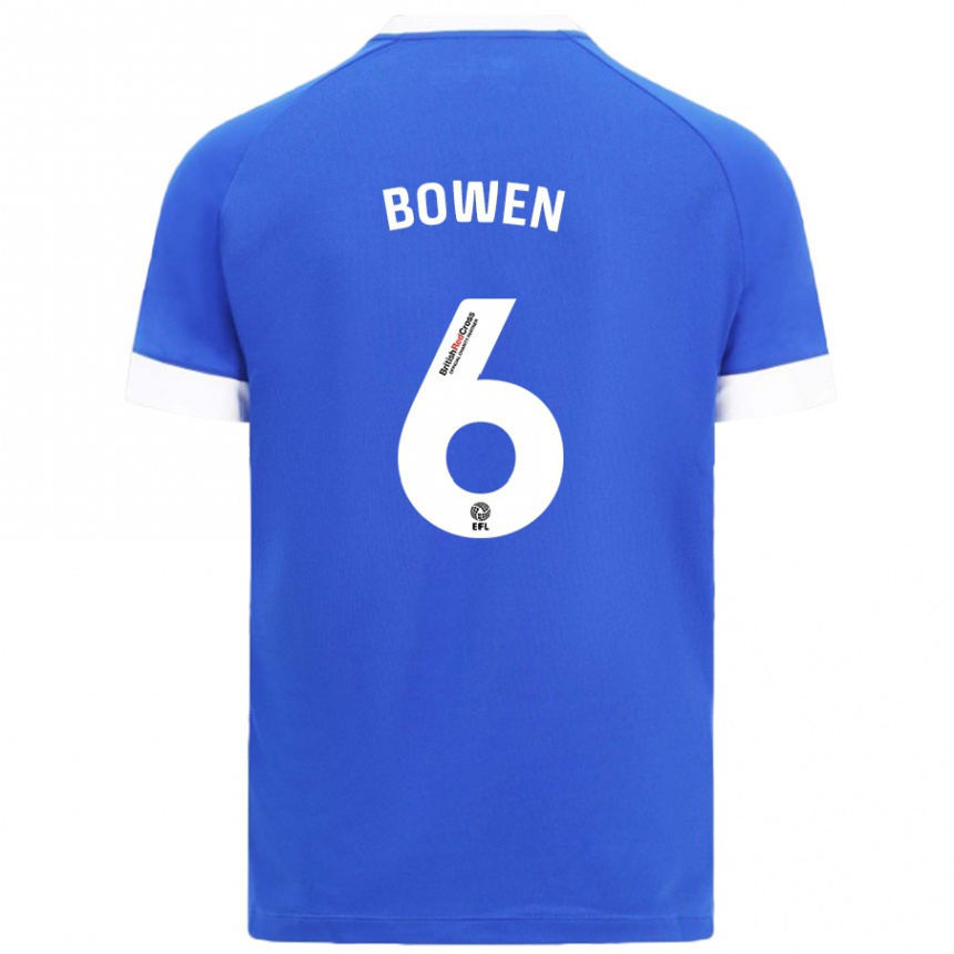 Niño Fútbol Camiseta Megan Bowen #6 Azul Cielo 1ª Equipación 2024/25 México