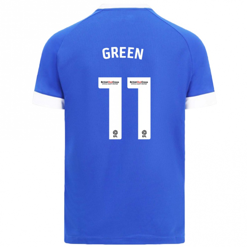 Niño Fútbol Camiseta Danielle Green #11 Azul Cielo 1ª Equipación 2024/25 México