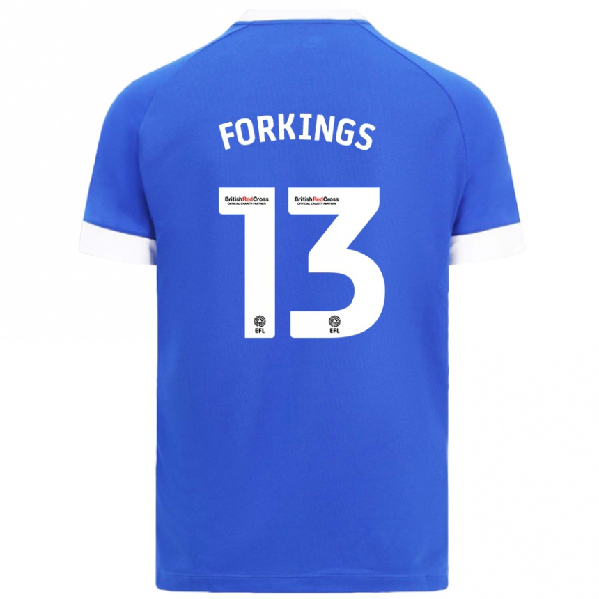 Niño Fútbol Camiseta Amelia Forkings #13 Azul Cielo 1ª Equipación 2024/25 México