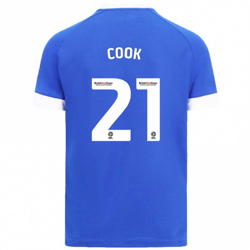 Niño Fútbol Camiseta Mikayla Cook #21 Azul Cielo 1ª Equipación 2024/25 México