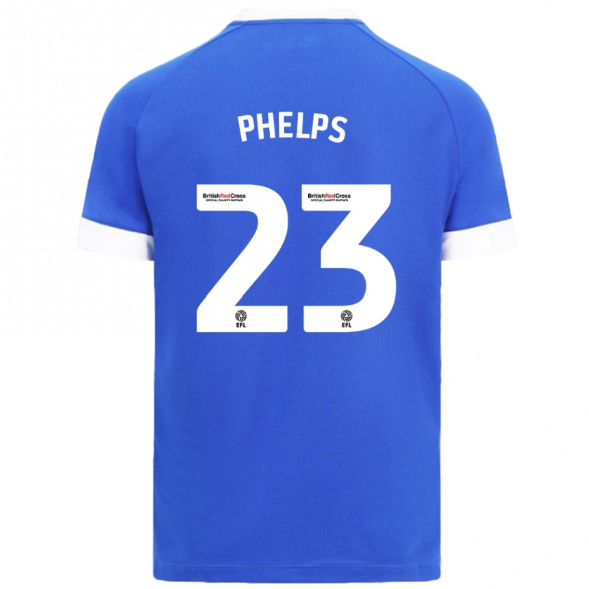 Niño Fútbol Camiseta Anna Phelps #23 Azul Cielo 1ª Equipación 2024/25 México