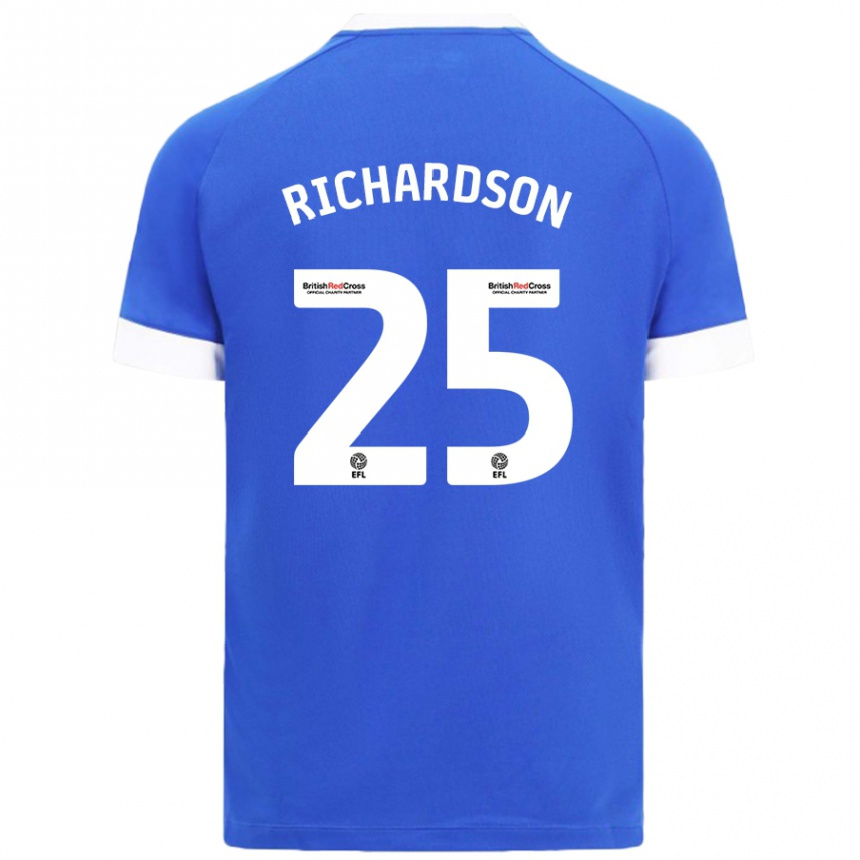 Niño Fútbol Camiseta Tija Richardson #25 Azul Cielo 1ª Equipación 2024/25 México