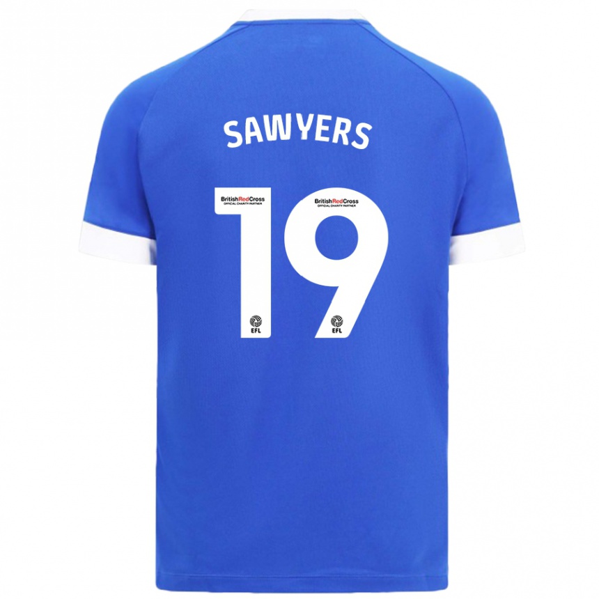 Niño Fútbol Camiseta Romaine Sawyers #19 Azul Cielo 1ª Equipación 2024/25 México