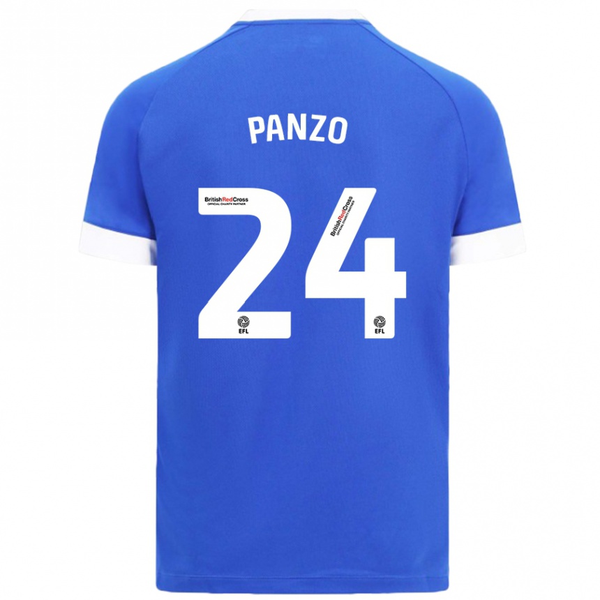 Niño Fútbol Camiseta Jonathan Panzo #24 Azul Cielo 1ª Equipación 2024/25 México