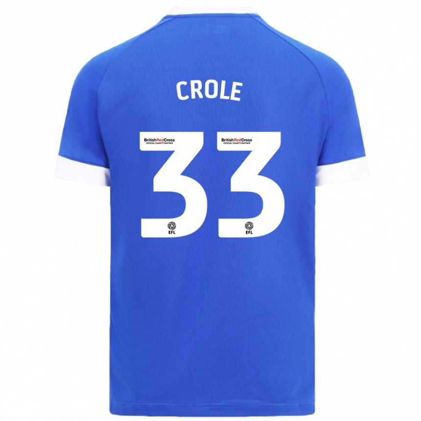 Niño Fútbol Camiseta James Crole #33 Azul Cielo 1ª Equipación 2024/25 México