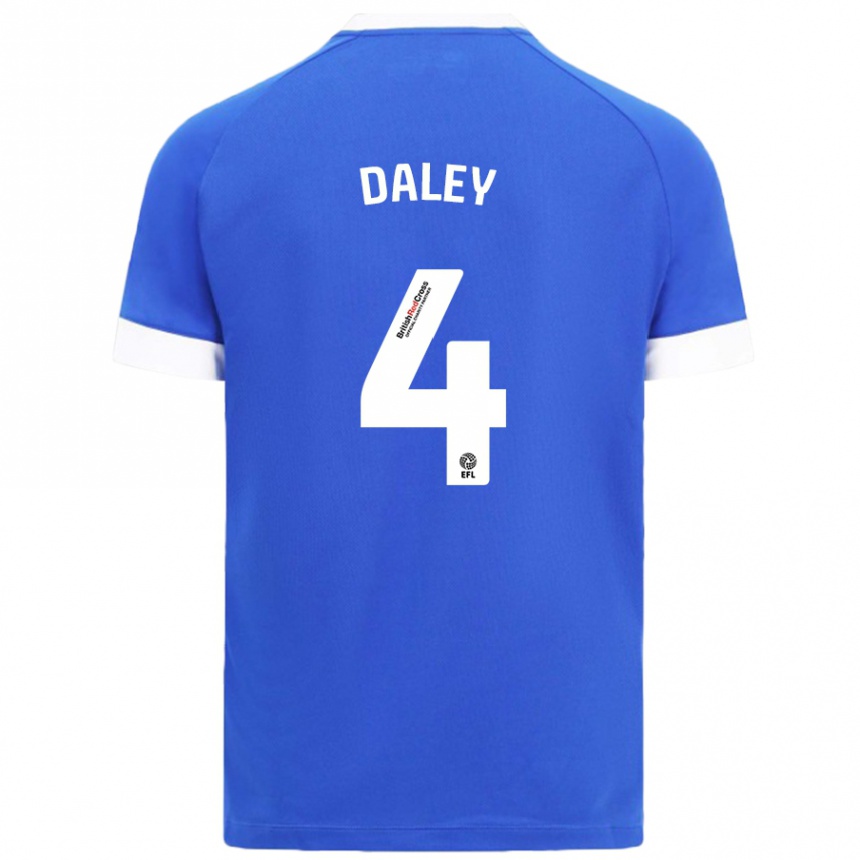 Niño Fútbol Camiseta Hannah Daley #4 Azul Cielo 1ª Equipación 2024/25 México