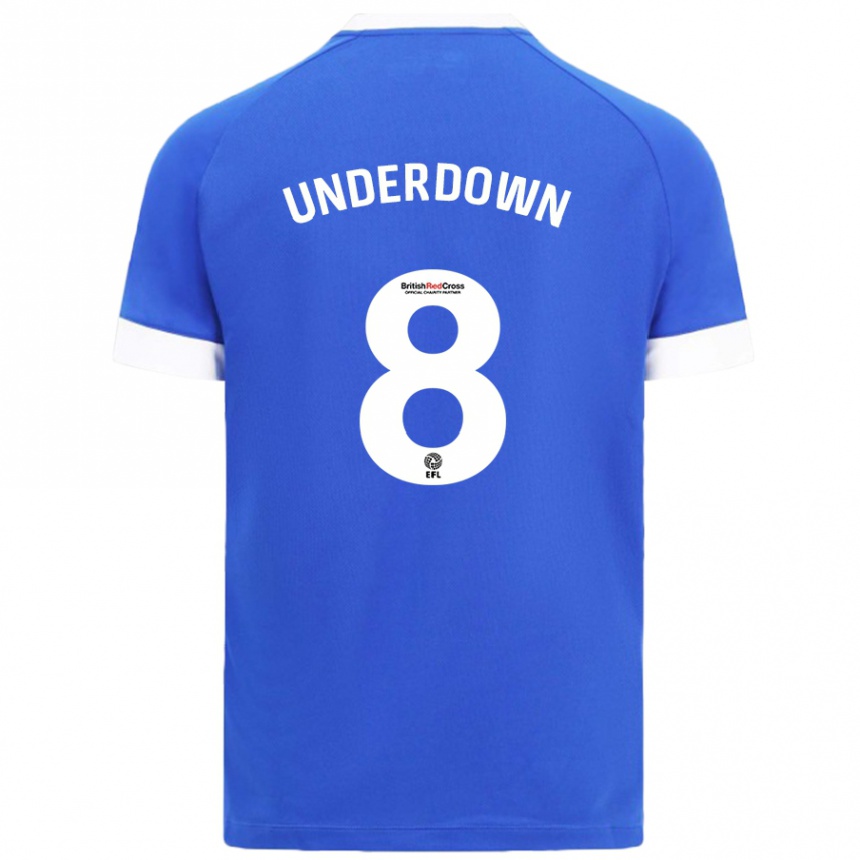 Niño Fútbol Camiseta Kanisha Underdown #8 Azul Cielo 1ª Equipación 2024/25 México