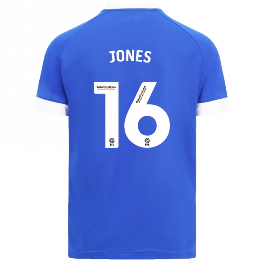 Niño Fútbol Camiseta Ellie Jones #16 Azul Cielo 1ª Equipación 2024/25 México