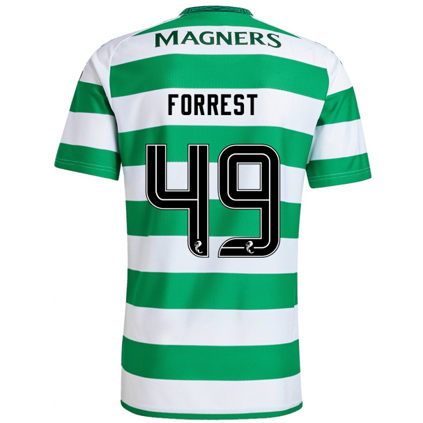 Niño Fútbol Camiseta James Forrest #49 Verde Blanco 1ª Equipación 2024/25 México