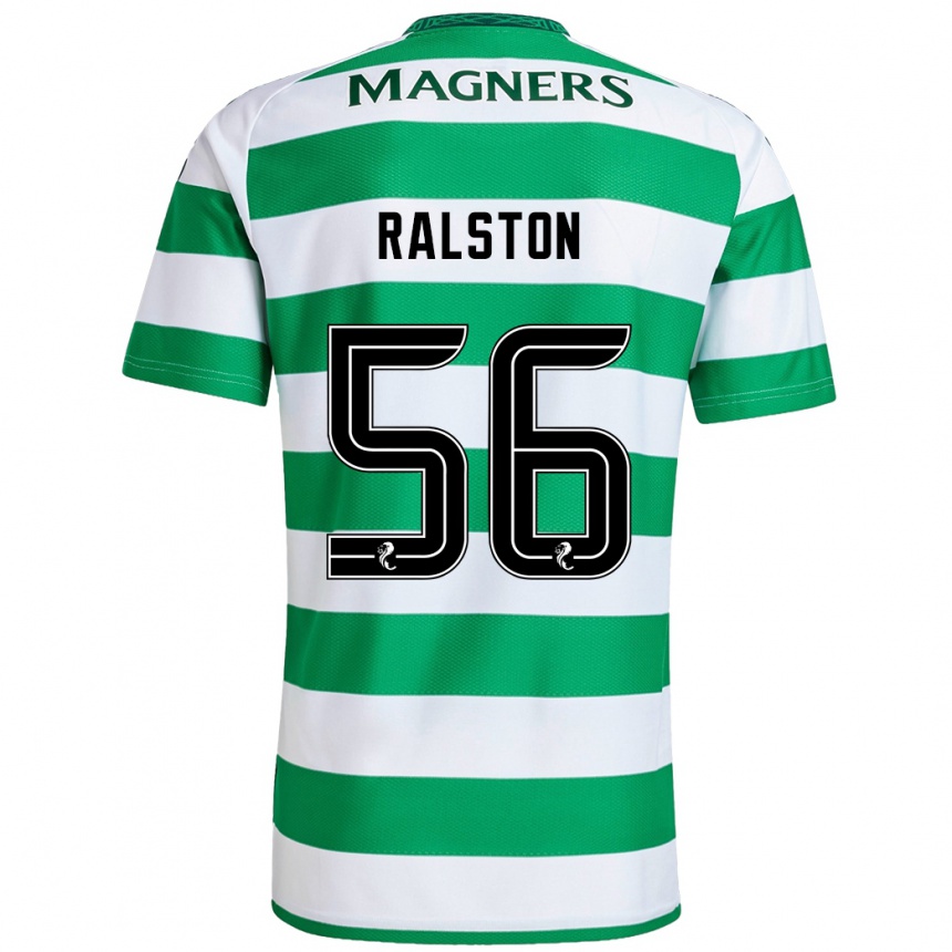 Niño Fútbol Camiseta Anthony Ralston #56 Verde Blanco 1ª Equipación 2024/25 México