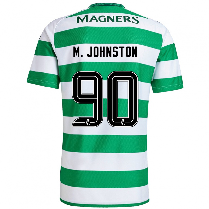 Niño Fútbol Camiseta Mikey Johnston #90 Verde Blanco 1ª Equipación 2024/25 México