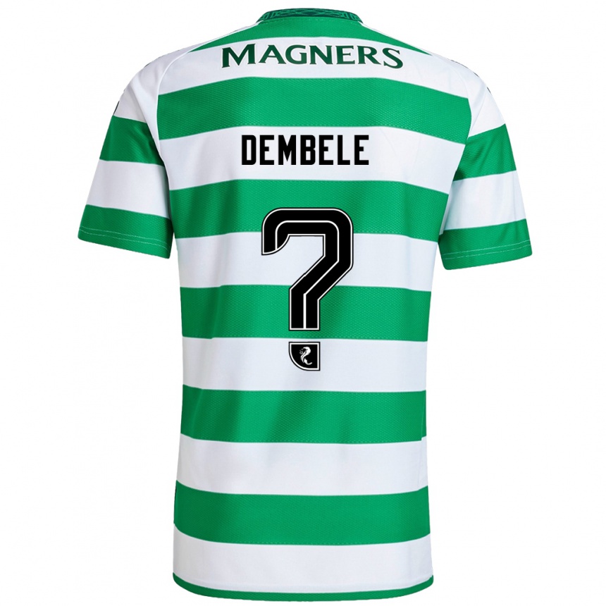 Niño Fútbol Camiseta Hassan Dembele #0 Verde Blanco 1ª Equipación 2024/25 México