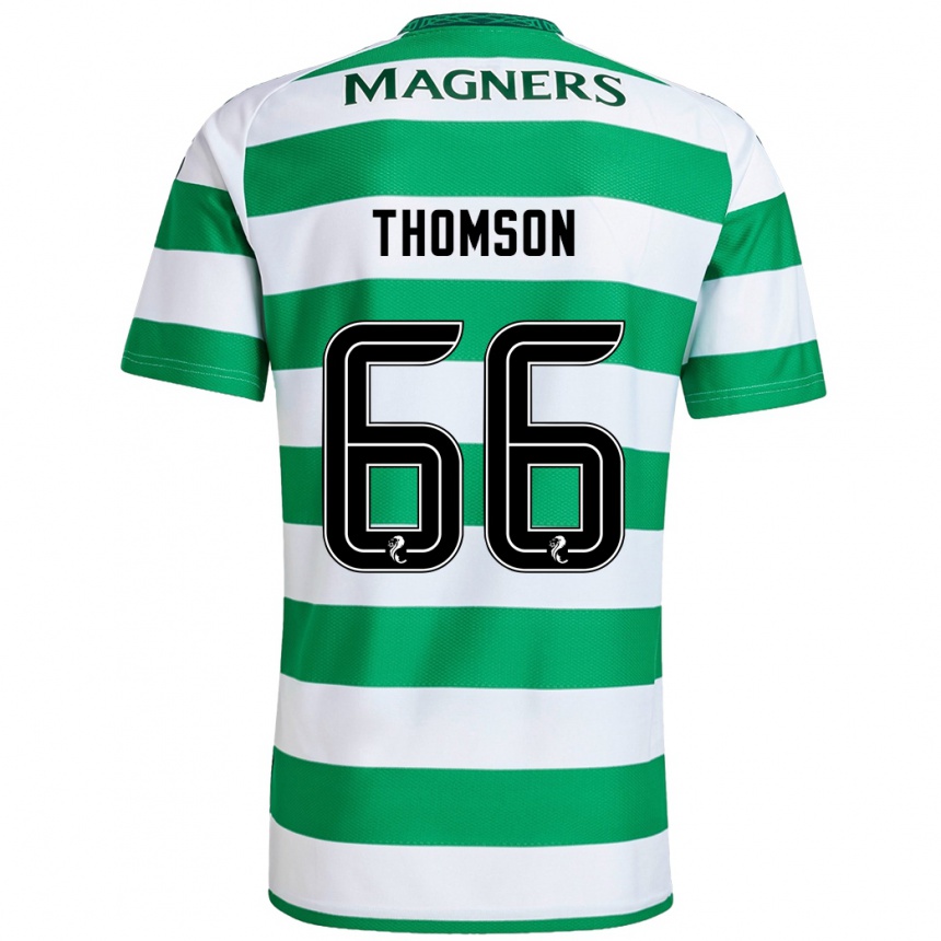 Niño Fútbol Camiseta Corey Thomson #66 Verde Blanco 1ª Equipación 2024/25 México