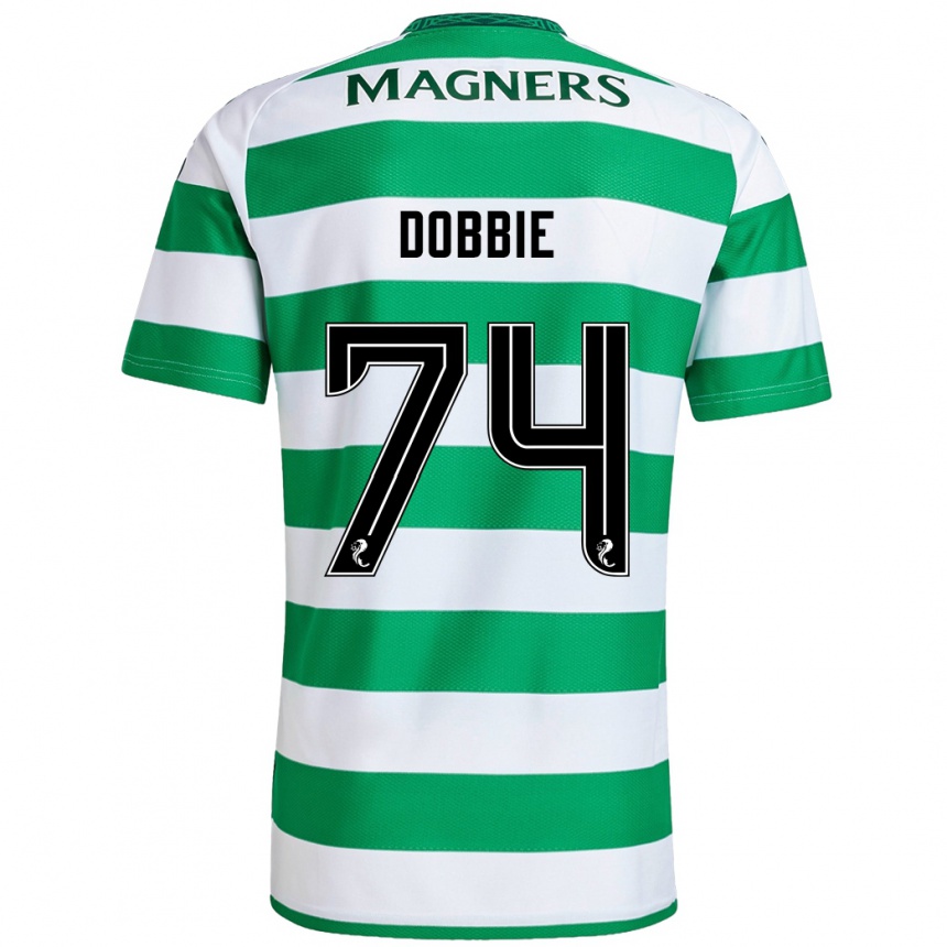 Niño Fútbol Camiseta Lewis Dobbie #74 Verde Blanco 1ª Equipación 2024/25 México