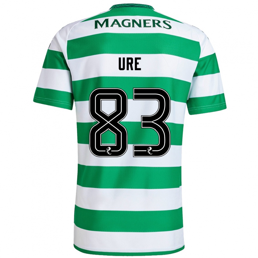 Niño Fútbol Camiseta Kyle Ure #83 Verde Blanco 1ª Equipación 2024/25 México