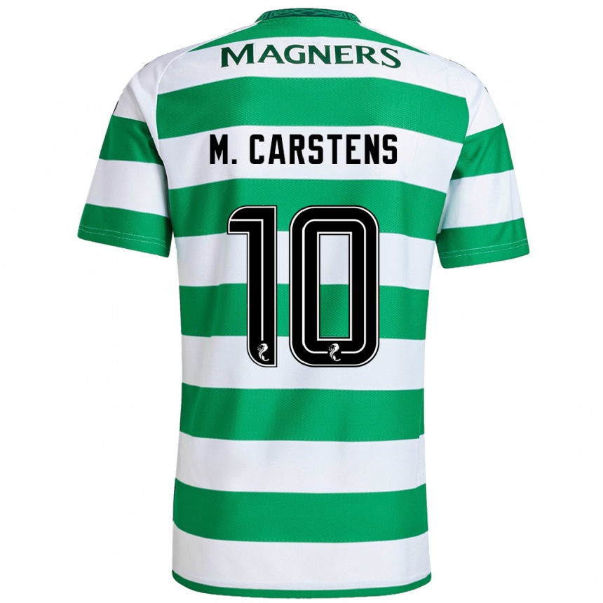 Niño Fútbol Camiseta Mathilde Carstens #10 Verde Blanco 1ª Equipación 2024/25 México