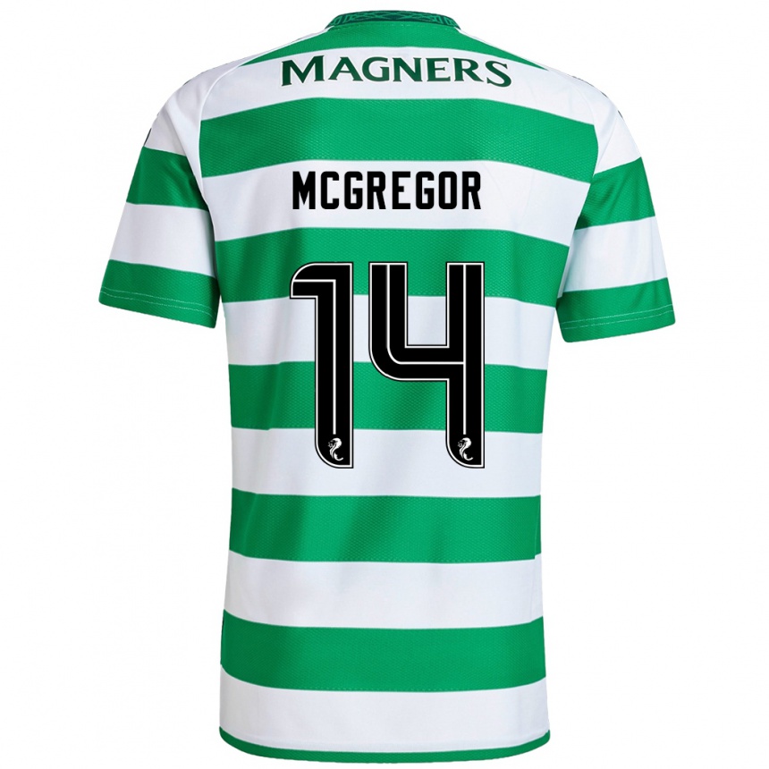 Niño Fútbol Camiseta Shannon Mcgregor #14 Verde Blanco 1ª Equipación 2024/25 México