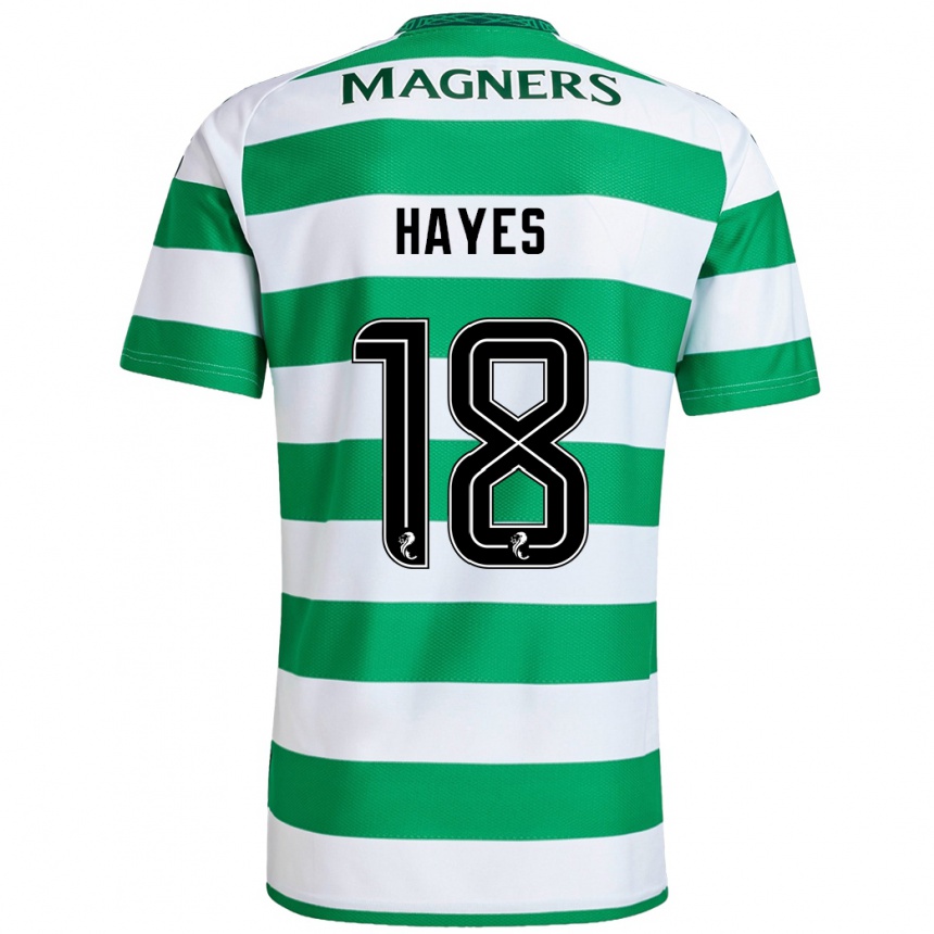 Niño Fútbol Camiseta Caitlin Hayes #18 Verde Blanco 1ª Equipación 2024/25 México