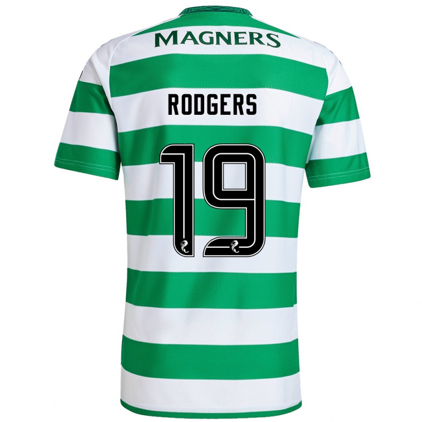 Niño Fútbol Camiseta Lisa Rodgers #19 Verde Blanco 1ª Equipación 2024/25 México