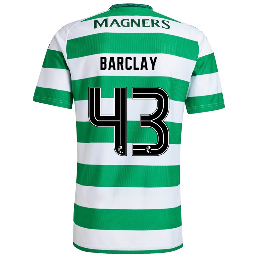 Niño Fútbol Camiseta Lucy Barclay #43 Verde Blanco 1ª Equipación 2024/25 México