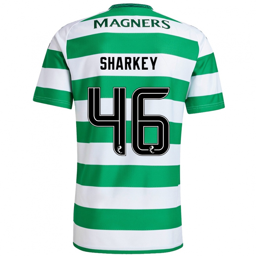 Niño Fútbol Camiseta Amy Sharkey #46 Verde Blanco 1ª Equipación 2024/25 México