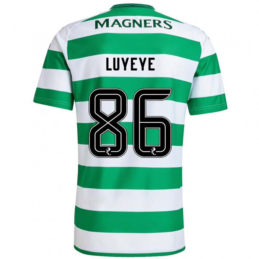 Niño Fútbol Camiseta Benny-Jackson Luyeye #86 Verde Blanco 1ª Equipación 2024/25 México