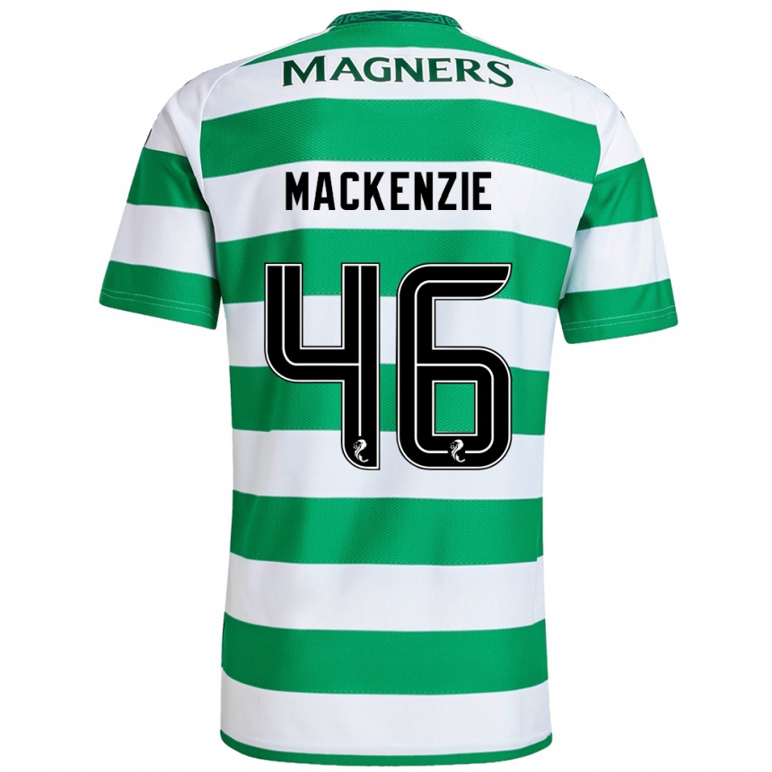 Niño Fútbol Camiseta Magnus Mackenzie #46 Verde Blanco 1ª Equipación 2024/25 México