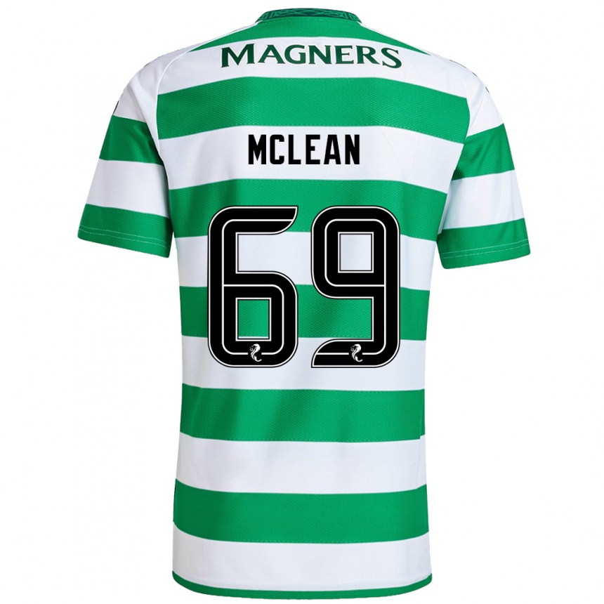 Niño Fútbol Camiseta Kai Mclean #69 Verde Blanco 1ª Equipación 2024/25 México